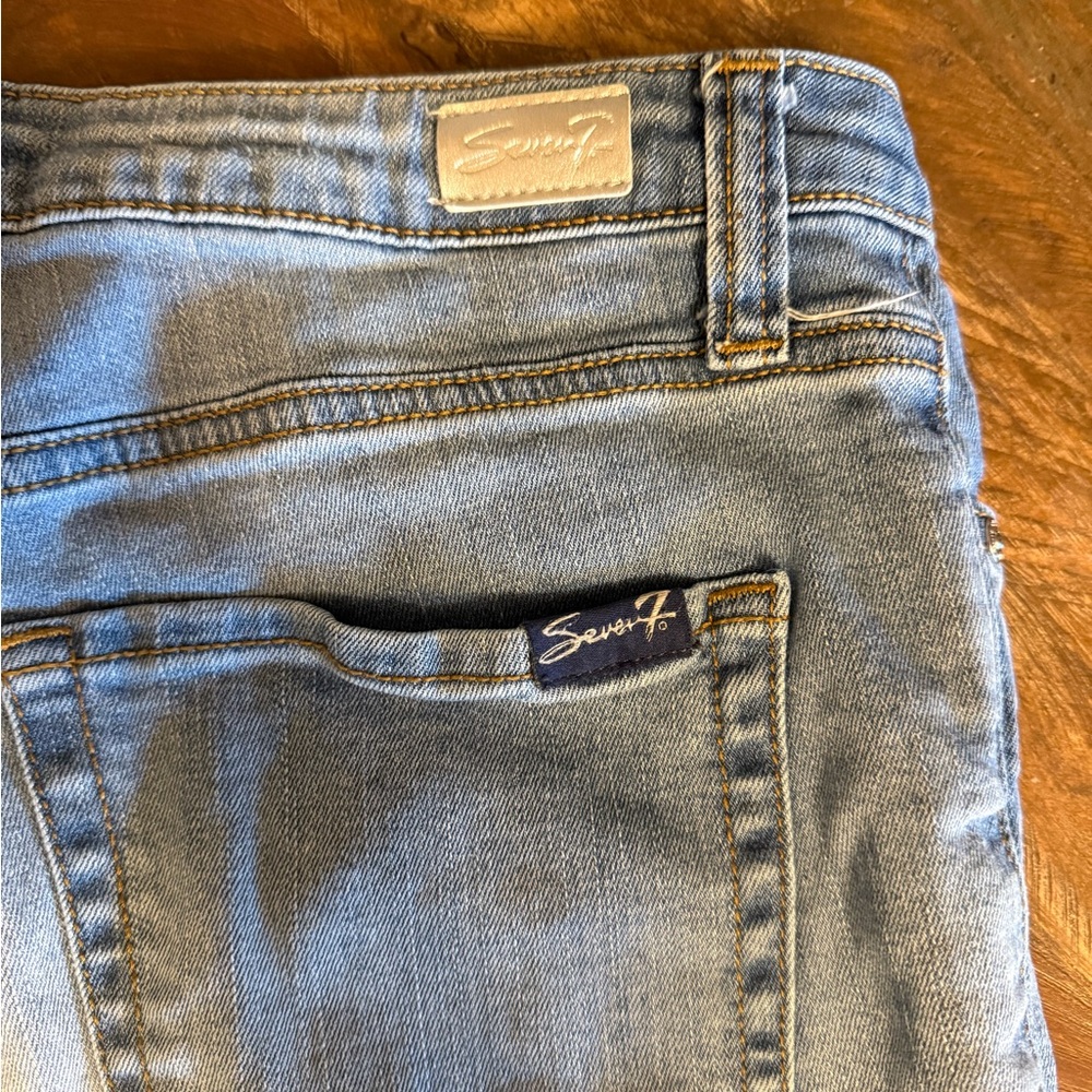 Seven7 Light Blue Denim Jean shorts for Women